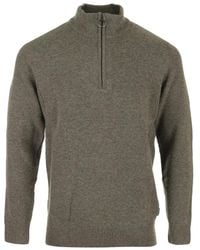 Barbour - High-Neck Knitted Jumper - Lyst