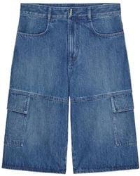 Givenchy - Multicutted Denim Cargo Shorts - Lyst