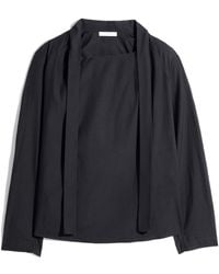 Lemaire - Ascot Collar Relaxed Shirt - Lyst