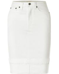 KHAITE - Kendra Denim Midi Skirt - Lyst