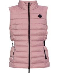 Moncler - Logo Patch Zip-Up Padded Vest - Lyst