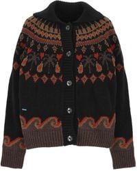 Alanui - Sweet Winter Patterned Cardigan - Lyst