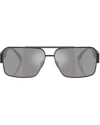Versace - Eyewear Rectangle Frame Sunglasses - Lyst