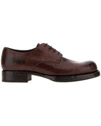 Prada - Polished Derby Shoes - Lyst