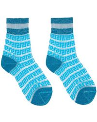Versace - Greek Transparent Socks - Lyst