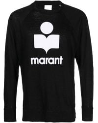 Isabel Marant - Logo Printed Long-Sleeved Sweatshirt - Lyst