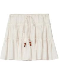 Burberry - Cotton Voile Tiered Mini Skirt - Lyst