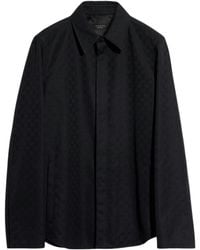 Gucci - Collared Gg Monogrammed Long-Sleeve Shirt - Lyst
