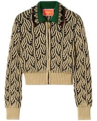 La DoubleJ - Patterned Embellished Collar Cardigan - Lyst
