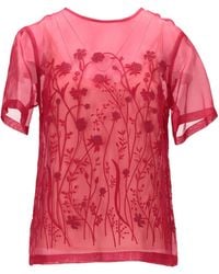 P.A.R.O.S.H. - P.A.R.O..H. Layered Floral Embellished Top - Lyst