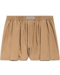 Balenciaga - Wool-Blend Boxer-Style Shorts - Lyst