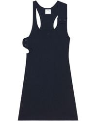 Courreges - Courrèges 90's Cut-Out Detailed Ribbed Mini Dress - Lyst