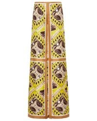 Valentino - Paisley Print High Waist Trousers - Lyst