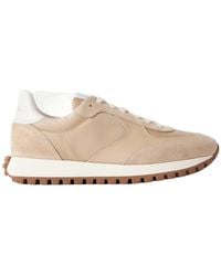 Gianvito Rossi - Gravel Suede, Leather And Shell Sneakers - Lyst