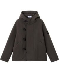 Stone Island - Toggle-Fastening Hooded Jacket - Lyst