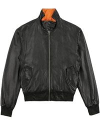 McQ - Logo Leather Jacket - Lyst