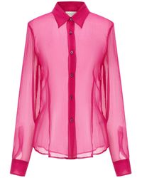 Dries Van Noten - Cloudy Sheer Button-Up Shirt - Lyst