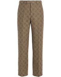 Gucci - All-Over Horsebit Embroidery Trousers - Lyst
