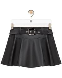 Loewe - Belted Flared Mini Skirt - Lyst