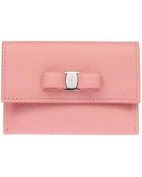 Ferragamo - Bow Detail Design Flip Wallet - Lyst