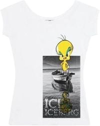 Iceberg - T-Shirt With Round Neck And Short Sleeves - Lyst