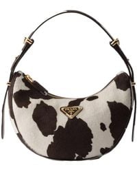 Prada - Arqué Printed Leather Mini Shoulder Bag - Lyst
