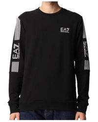 EA7 - Logo-Print Crew-Neck Sweatshirt - Lyst