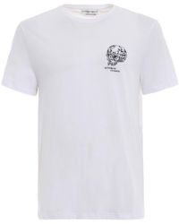 McQueen - Printed T-Shirts With Flowers And Skulls - Lyst