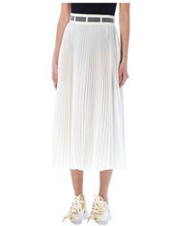 Dior - Christian Pleated High Waist Midi Skirt - Lyst