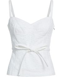 Tory Burch - Solid Color Sleeveless Top - Lyst