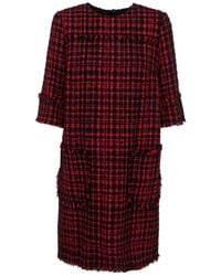Dolce & Gabbana - Short Tweed A-Line Dress - Lyst