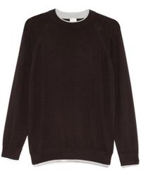 Eleventy - Crewneck Raglan-Sleeved Tipped-Trim Jumper - Lyst