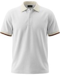 Gucci - Silk Jersey Polo Shirt With Web - Lyst
