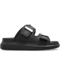 McQueen - Double Strap Slip-On Sandals - Lyst