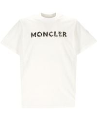 Moncler - Short-Sleeved Logo Printed T-Shirt - Lyst