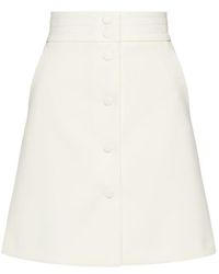 RED Valentino - Button-Front A-Line Mini Skirt - Lyst