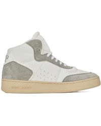 Saint Laurent - Sl/80 Logo Embossed High-Top Sneakers - Lyst