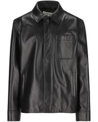 Loewe - Leather Shirt Jacket - Lyst