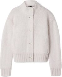 James Perse - Halo Brushed-Cashmere Cardigan - Lyst
