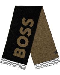 BOSS - Reversible Woven Scarf Finished - Lyst