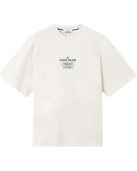 Stone Island - Logo Printed Crewneck T-Shirt - Lyst