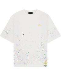 we11done - Paint-Splatter Cotton T-Shirt - Lyst