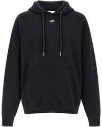 Off-White c/o Virgil Abloh - Logo Printed Drawstring Hoodie - Lyst