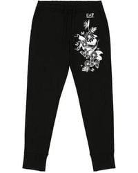 EA7 - Logo Printed Sweatpants - Lyst