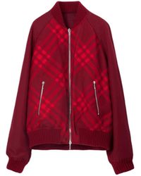Burberry - Reversible Zipped Check-Printed Bomber Jacket - Lyst