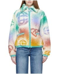 CASABLANCA - Monogram-Pattern Zip-Up Jacket - Lyst
