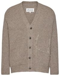 Maison Margiela - Ribbed Buttoned Cardigan - Lyst