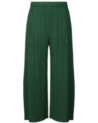 Pleats Please Issey Miyake - Pleats Please Issey Miyake Pleated Wide-Leg Pants - Lyst