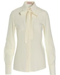 Valentino - Pussy-Bow Blouse - Lyst