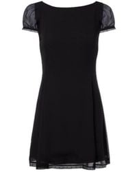 Posse - Priscilla Lace-Trimmed Silk Minidress - Lyst